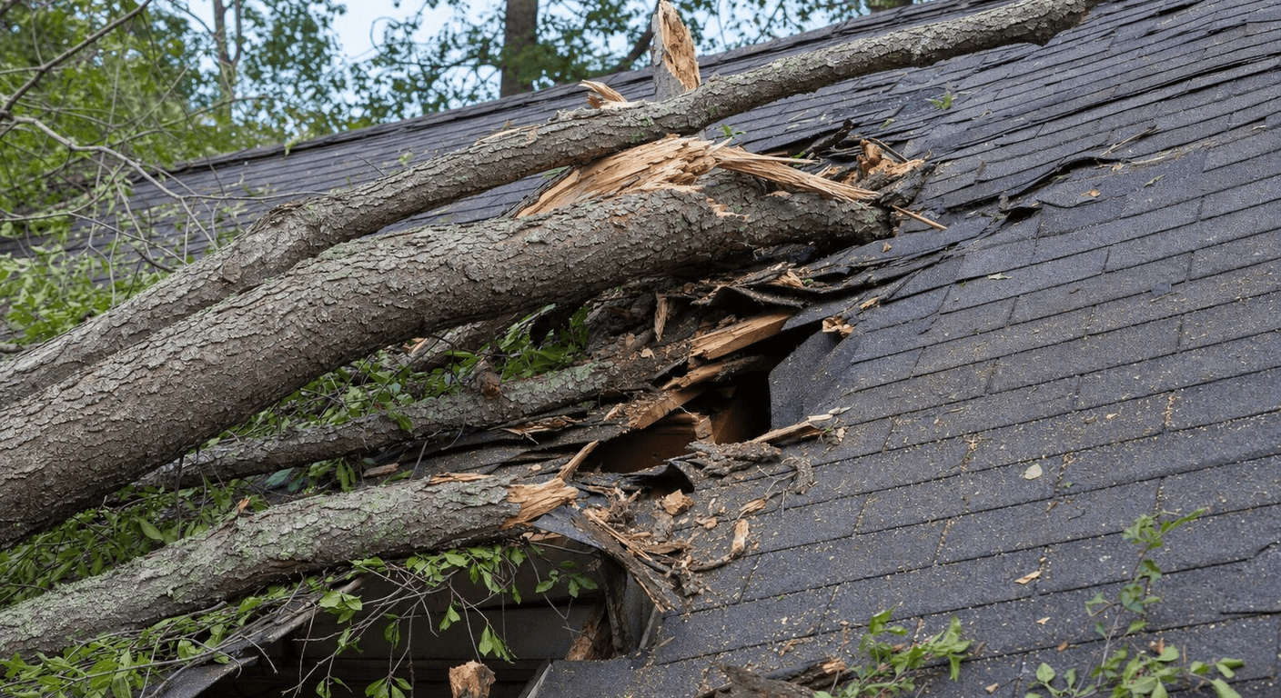 What to Do When a Tree Falls on Your Roof