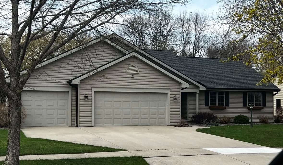Completed roofing project near Wrightstown Wisconsin