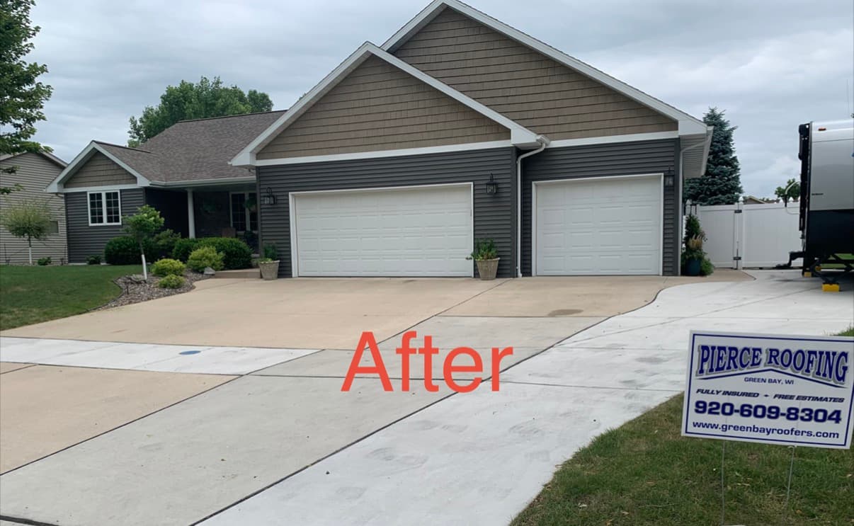 Completed roofing project near Howard Wisconsin