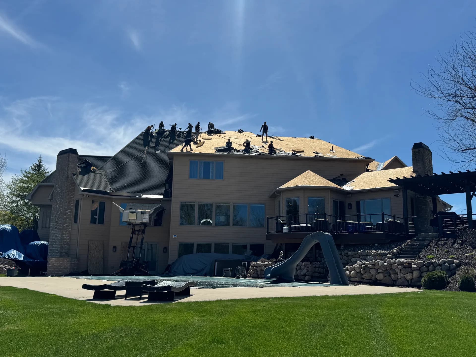 Completed roofing project near De Pere Wisconsin