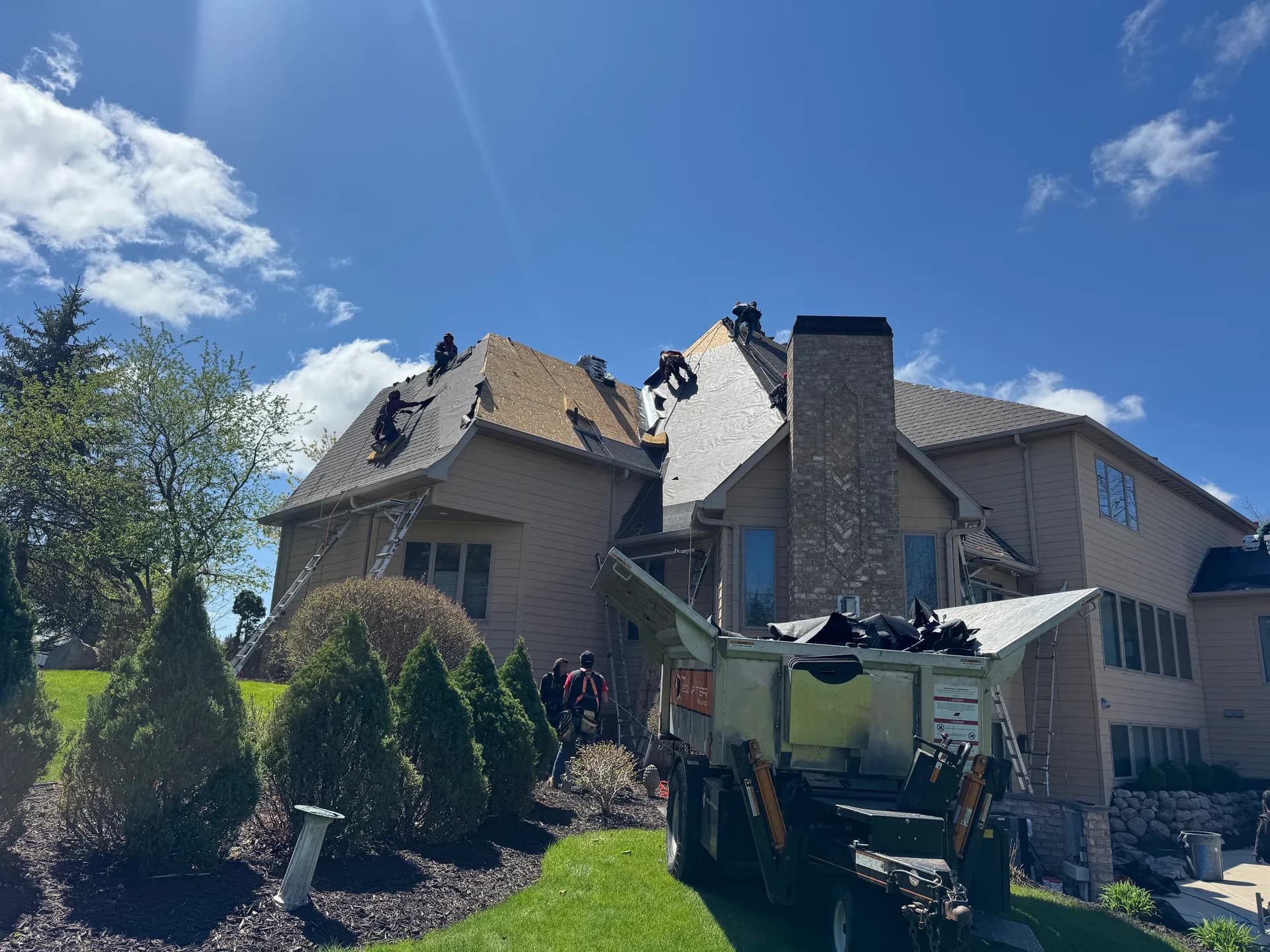 Completed roofing project near Howard Wisconsin